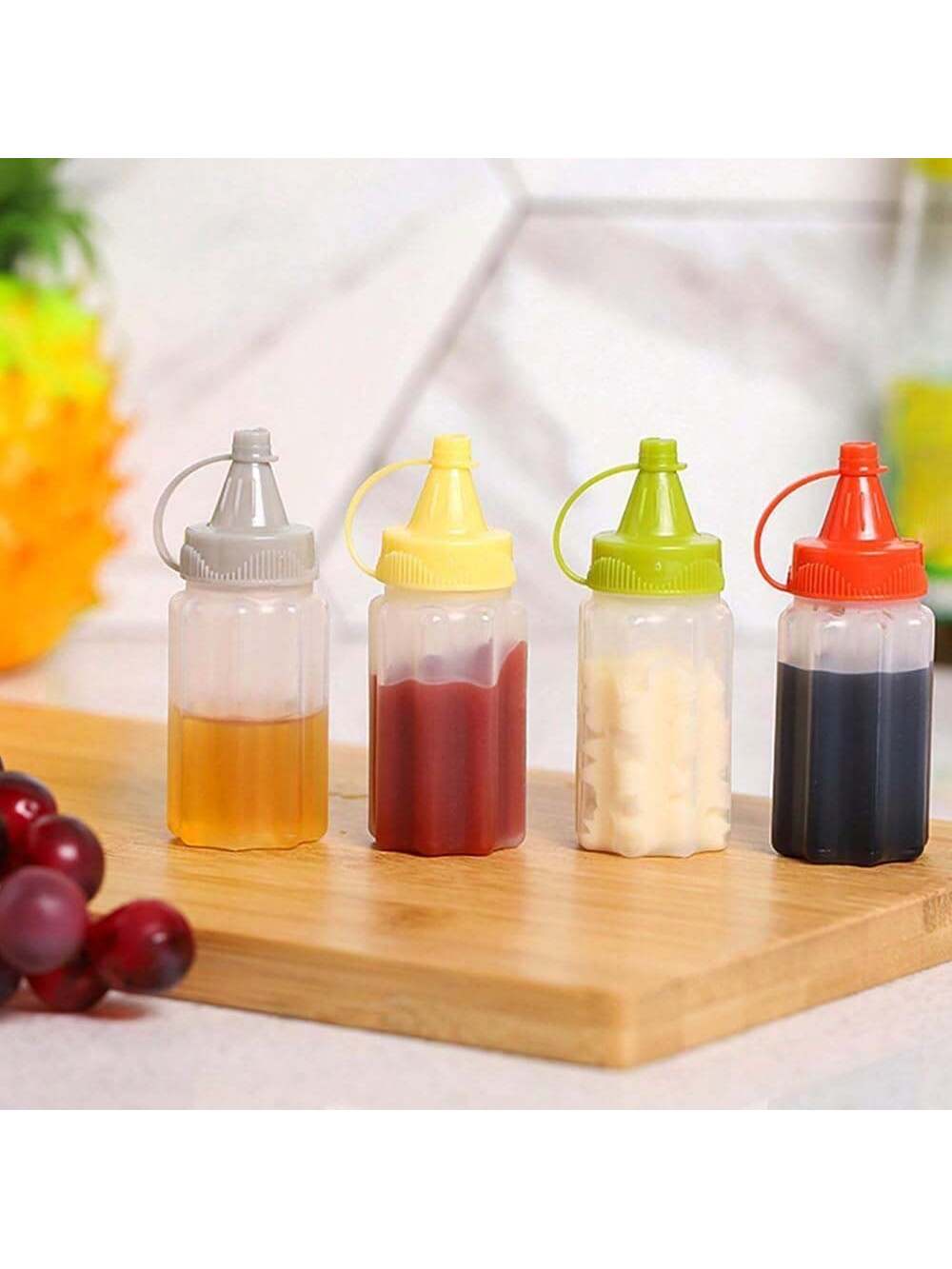 Herb Keeper Bottle - 2/4/6 Stuks Draagbare PP Saus Knijpflessen
