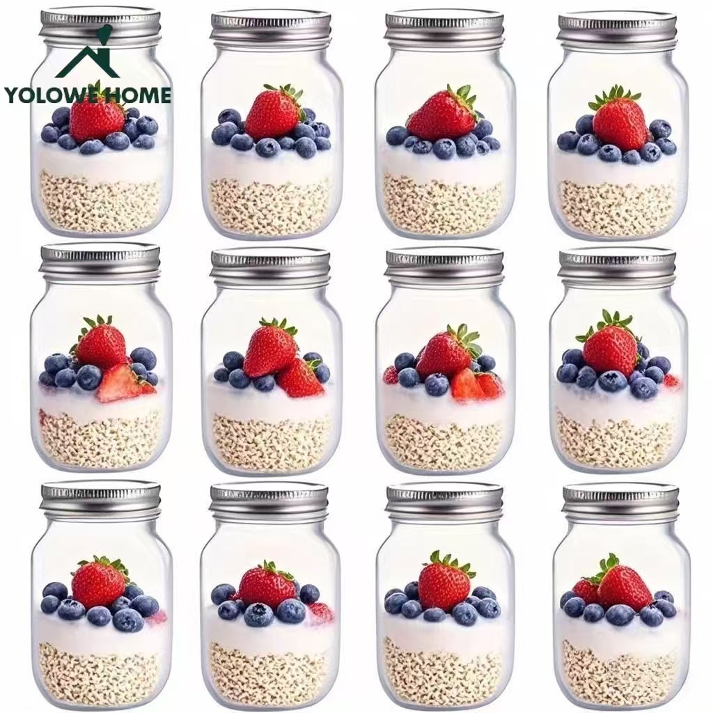 Meal Prep Glass Containers - 6 stuks, 12 stuks, 500 ml/16
