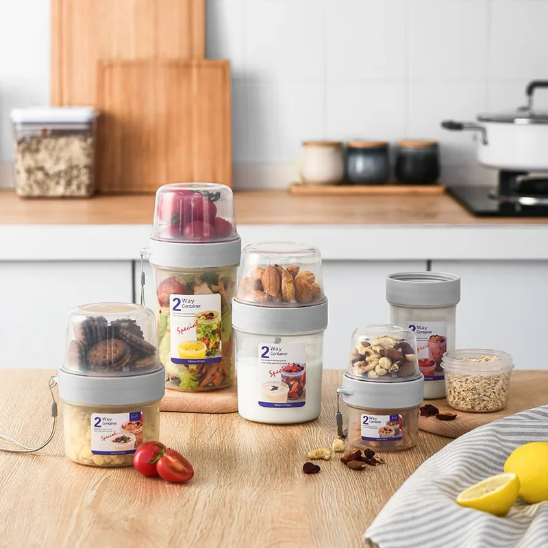 Meal Prep Glass Containers - Ontbijt Havermout Granen Moer Yoghurt Salade