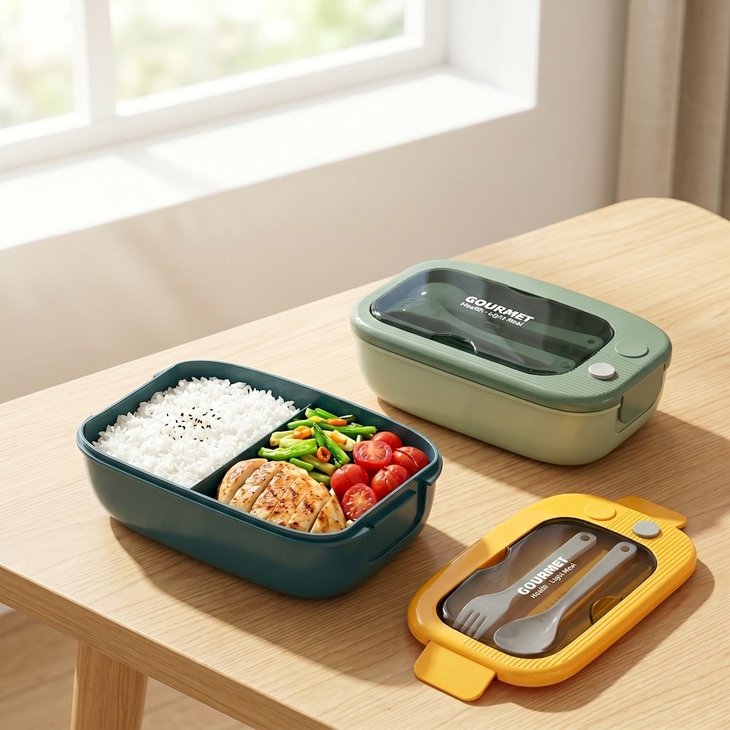 Meal Prep Recipes - Microgolfbestendige plastic bento box met 2