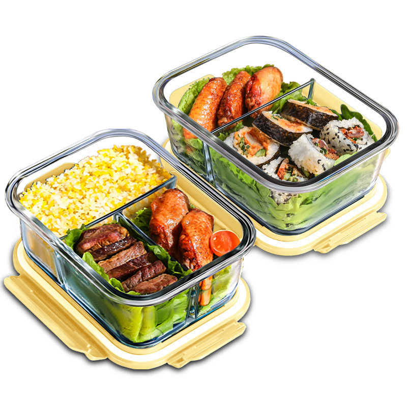 Meal Prep Glass Containers - Glazen bewaardoos van hoog borosilicaatglas, hittebestendig,