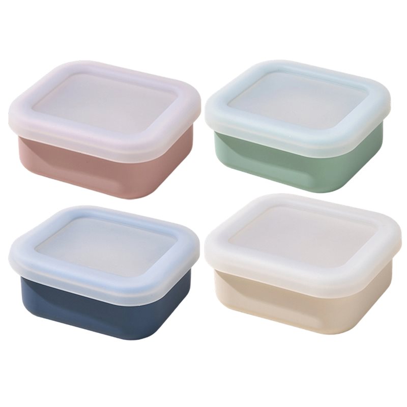 Meal Prep Freezer - AB33-4-Pack siliconen vriesvormpjes met deksels voor