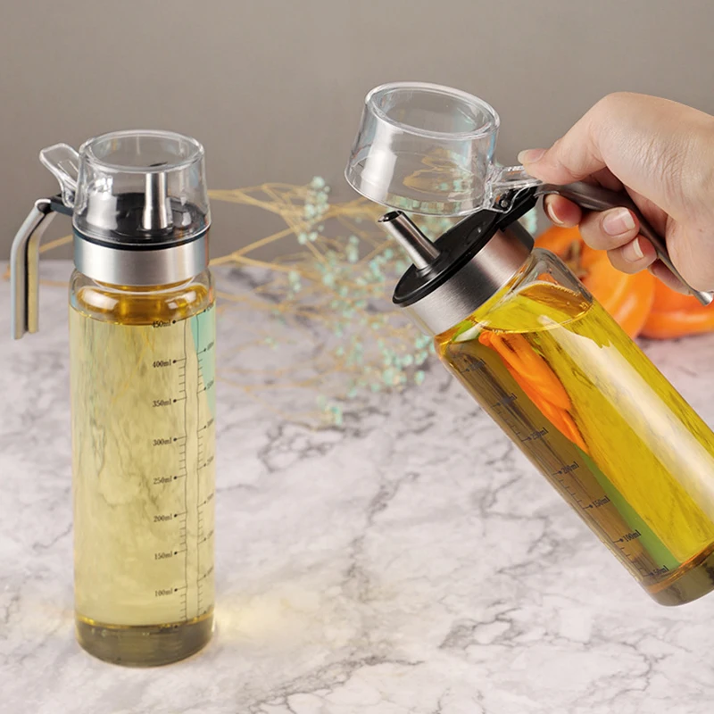Herb Keeper Bottle - Glazen kruidenfles met 304 roestvrijstalen handvat,