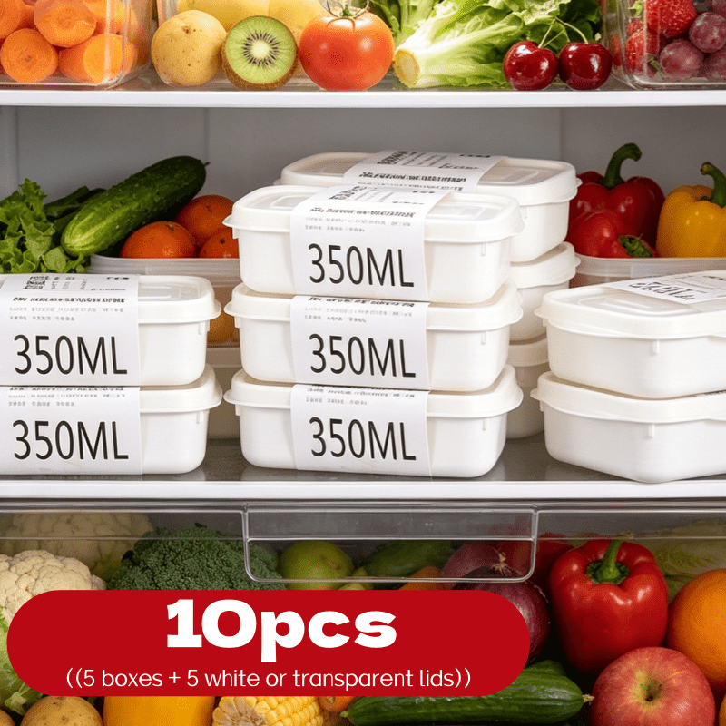 Meal Prep Freezer - 10-delige herbruikbare stapelbare voedselbewaarbox set, 5