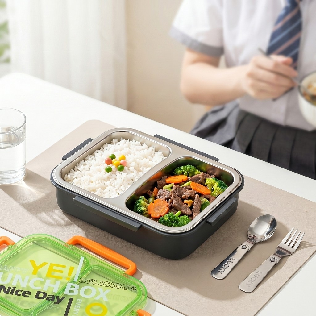 Meal Prep Recipes - Microgolfbestendige 304 roestvrijstalen bento lunchbox met