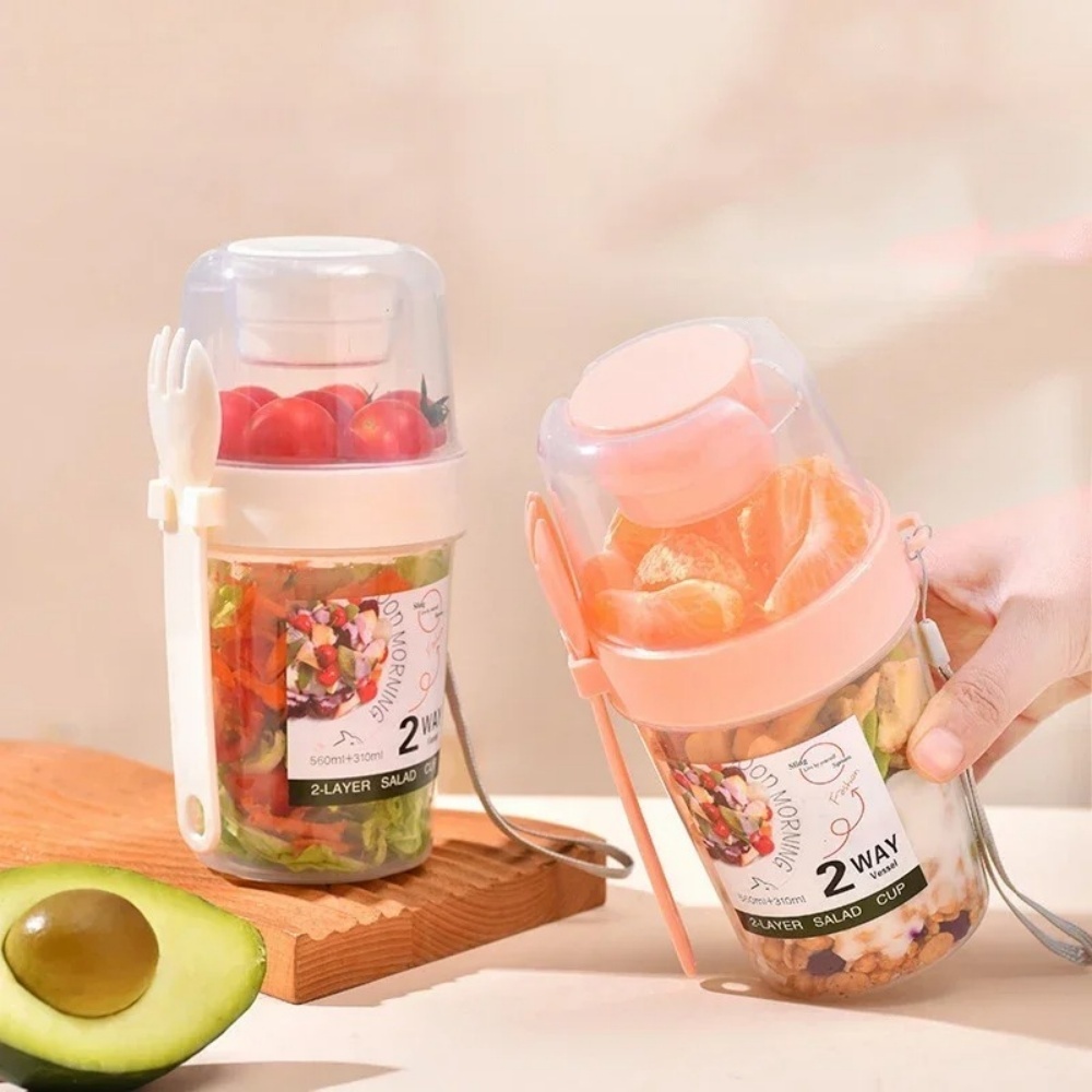 Draagbare Salade Cup Ontbijt C - Meal Prep Glass Containers recensie en prijs