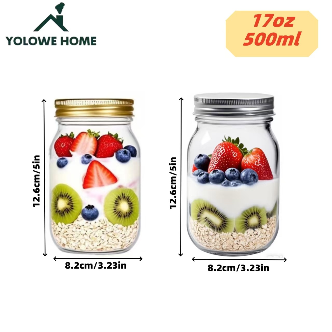6 stuks, 12 stuks, 500 ml/16 o - Meal Prep Glass Containers recensie en prijs
