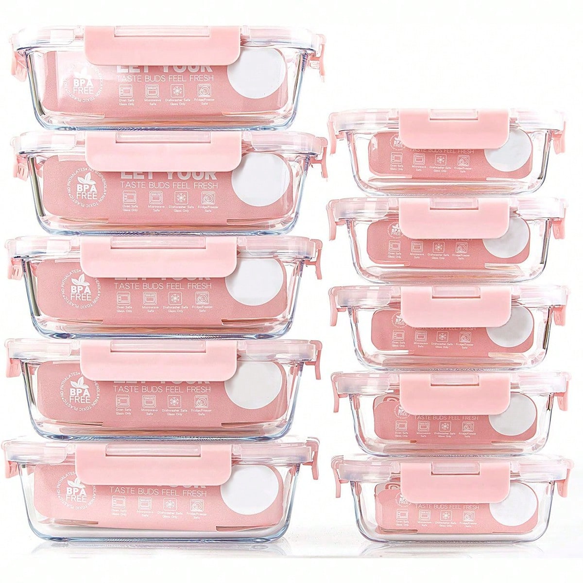 10-delige glazen voorraaddozen - Meal Prep Recipes recensie en prijs