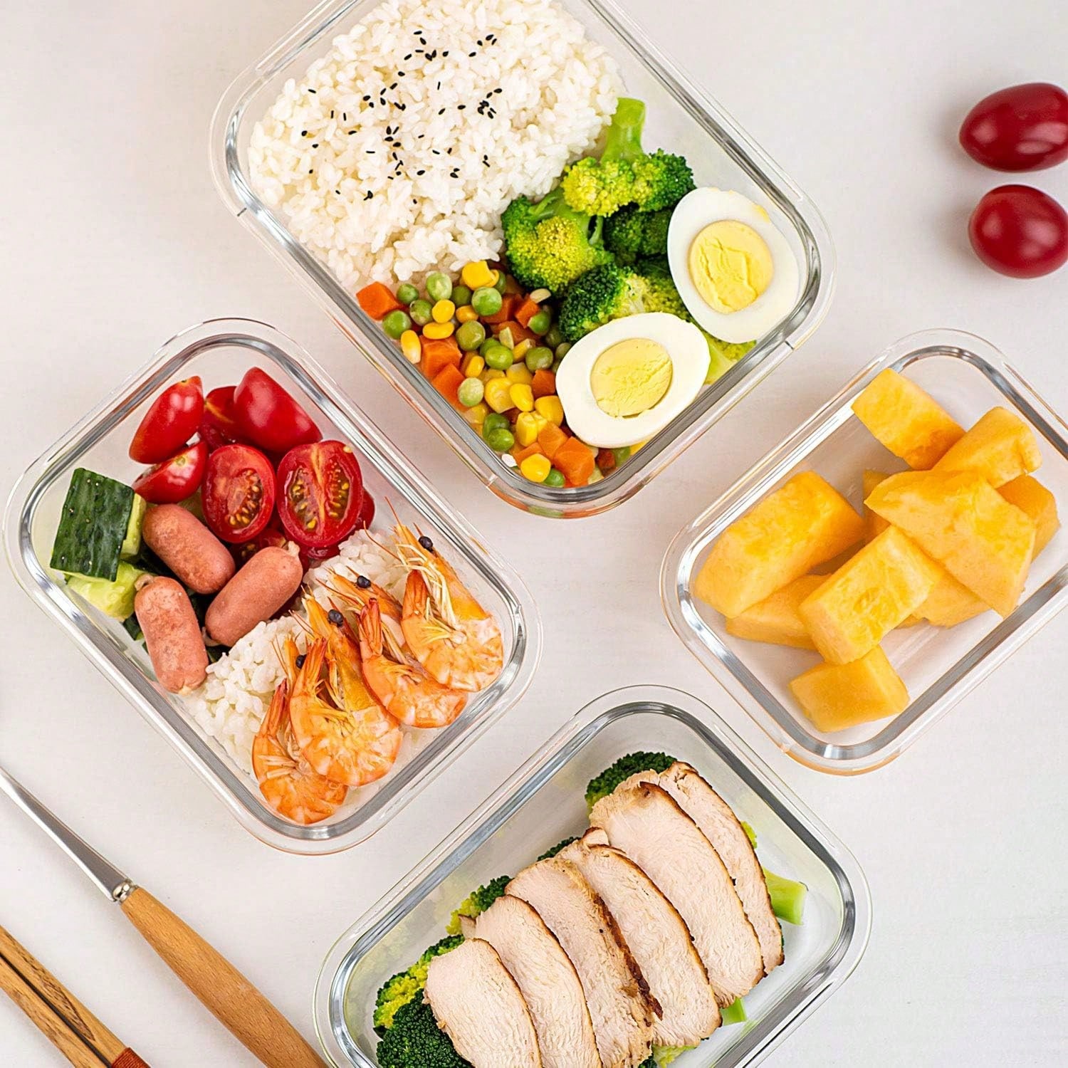 10-delige glazen voorraaddozen - Meal Prep Recipes recensie en prijs