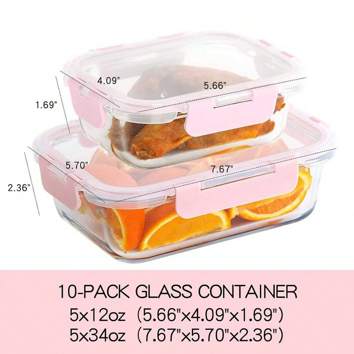 10-delige glazen voorraaddozen - Meal Prep Recipes recensie en prijs
